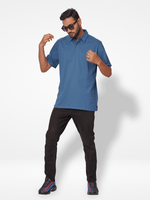 Men's Regular-Fit Mercerized Cotton Polo Shirt Cobalt Blue