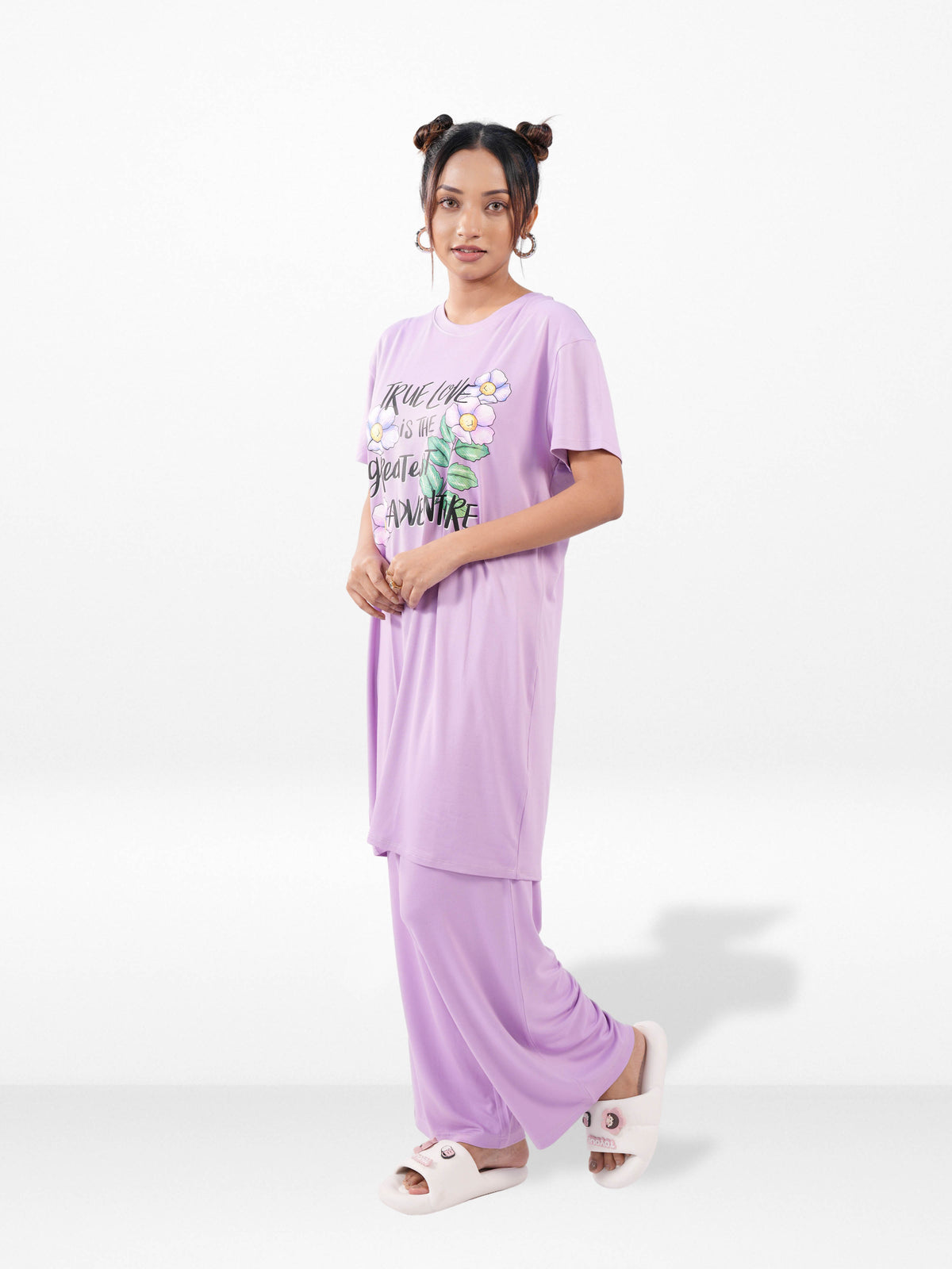 Women’s Long Tunic Top & Pant Set – 2 Piece Pajama & Loungewear Outfit for Women | Soft Comfortable Everyday Wear