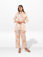 Women's Casual Floral Printed Satin Co-Ord Set
