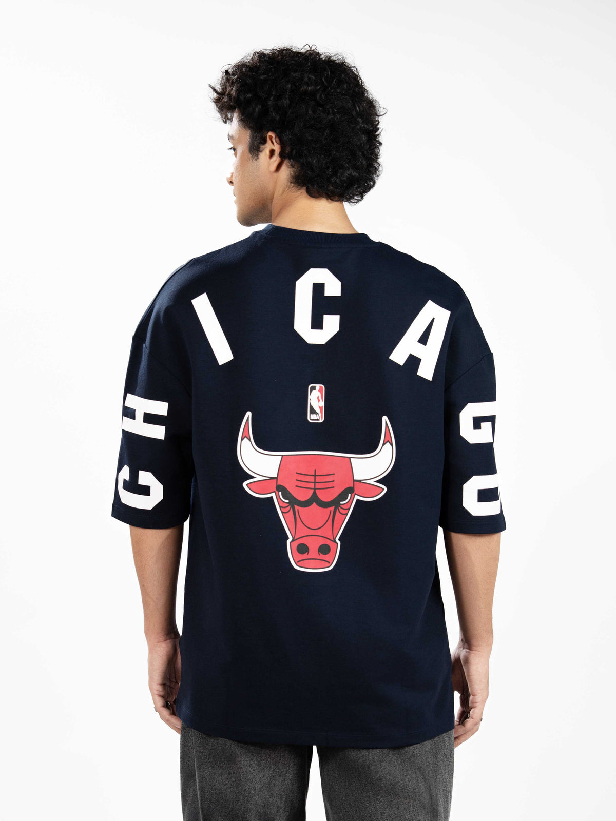 Men’s Oversized Drop Shoulder Graphic T-Shirt – Short Sleeve Crew Neck Tee | Casual Streetwear Top with Front & Back Print