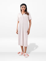 Women’s Notch Collar Long Top – Short Sleeve Casual Tunic | Stylish Everyday Wear Blouse