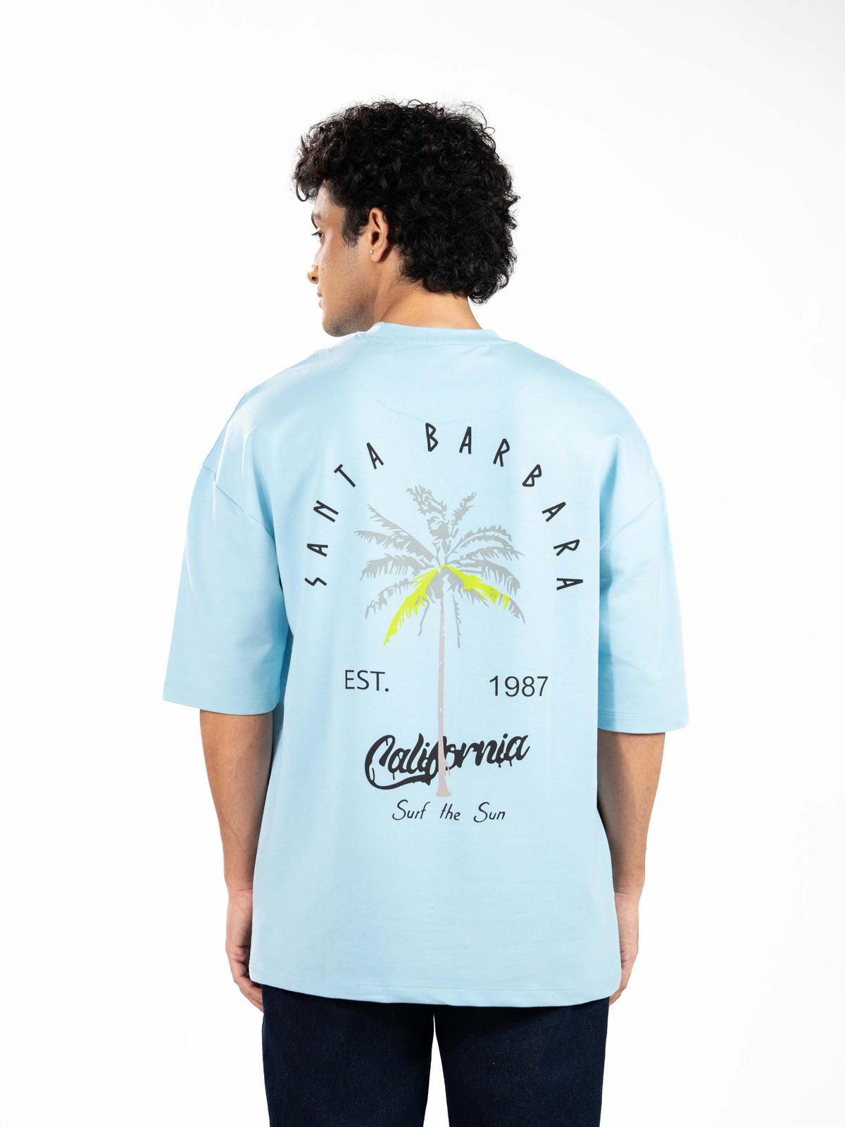 Men’s Oversized Drop Shoulder Graphic T-Shirt – Short Sleeve Crew Neck Tee | Casual Streetwear Top with Front & Back Print