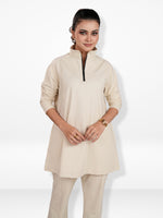 Women’s High Neck Half Zip Pullover Sweatshirt – Long Sleeve | Trendy Relaxed Fit