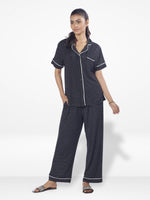 Women Printed Night Suit Set of Shirt & Pyjama, Night wear Dress