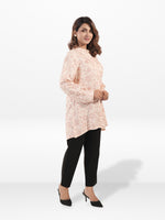 Women’s Floral Print Tunic Shirt – Long Sleeve Button-Up Blouse | Casual Loose Fit Top for Women