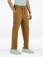 Men’s Relaxed Fit Trousers – Elastic Waist with Drawstring, Casual Pants with Fake Fly & Side Pockets ,Comfortable Everyday Wear (Copy)