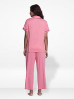 Women Solid Sleepwear Short Sleeve Pyjama Set