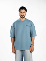 Men’s Oversized Drop Shoulder Graphic T-Shirt – Short Sleeve Crew Neck Tee | Casual Streetwear Top with Front & Back Print