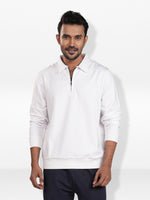 Men’s Half Zip Collar Sweatshirt – Long Sleeve Thermal Casual Shirt Collar | Classic Basic Polo Sweatshirt for Men