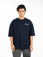 Men’s Oversized Drop Shoulder Graphic T-Shirt – Short Sleeve Crew Neck Tee | Casual Streetwear Top with Front & Back Print