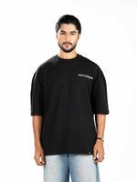 Men’s Oversized Drop Shoulder Graphic T-Shirt – Short Sleeve Crew Neck Tee | Casual Streetwear Top with Front & Back Print