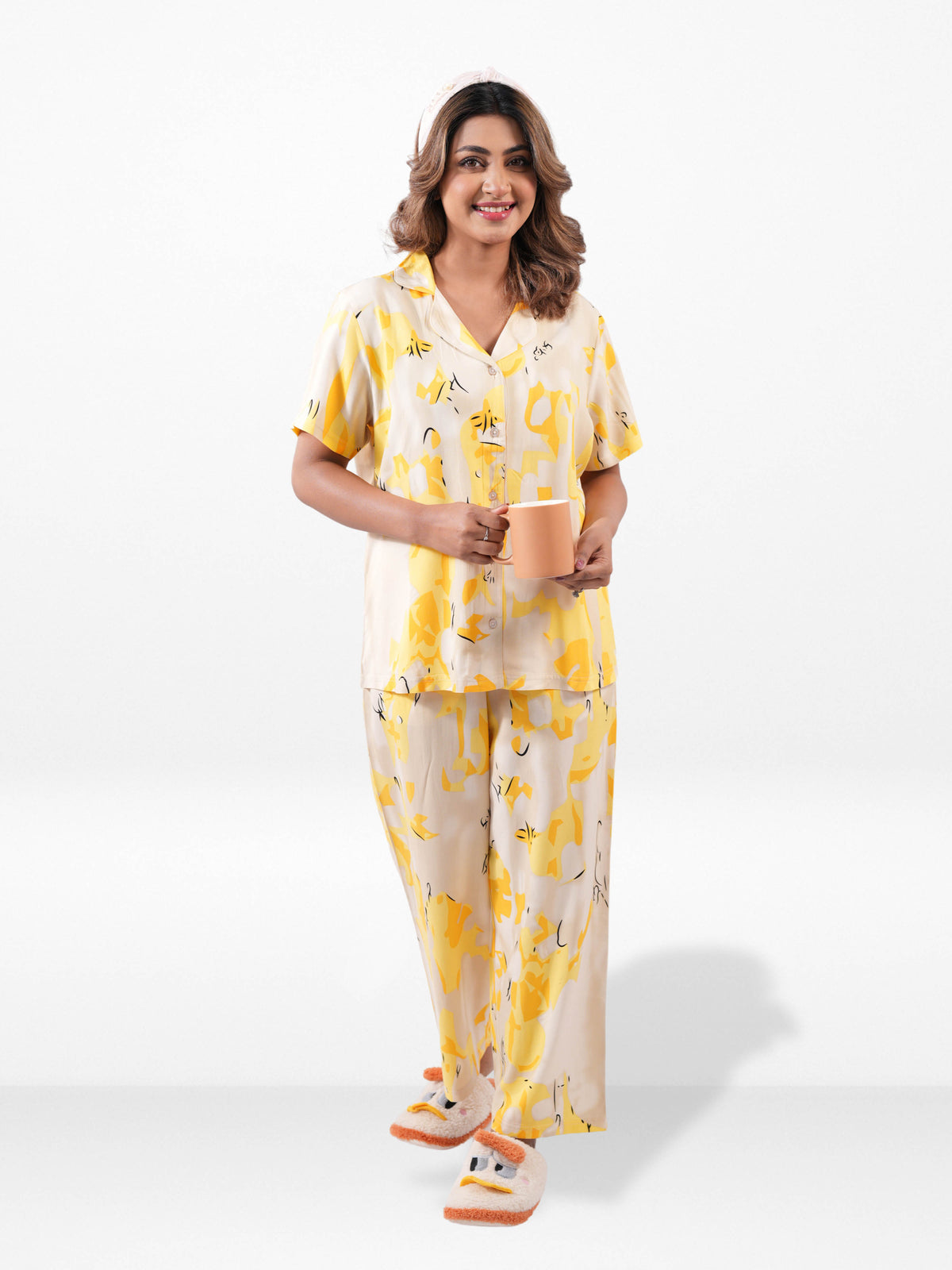 Women’s Short SleeveSleepwear Set – Notch Collar 2 Piece Pajama Outfit | Comfy Nightwear, Soft Summer Lounge Set for Women