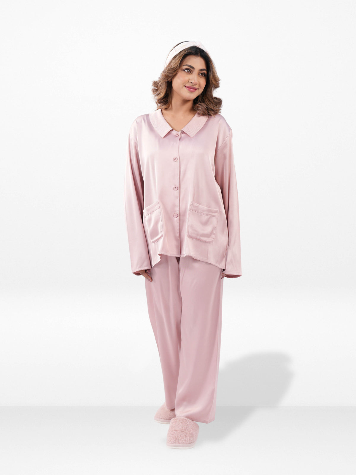Women’s Luxury Satin Sleepwear Set – Bridal Party Pajama Outfit | Elegant Soft Silky Nightwear