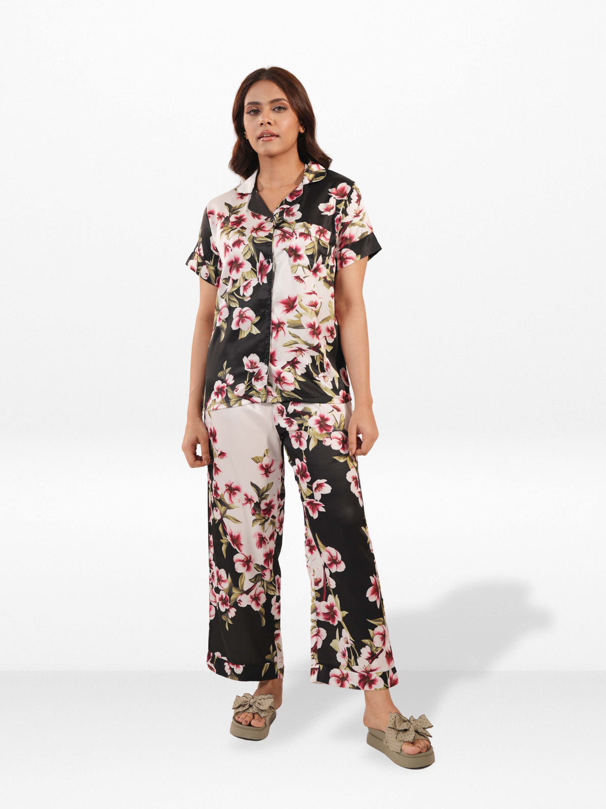 Women's All Over Printed PJ Set – 2 Piece Sleepwear Set | Soft Breathable Nightwear for Women