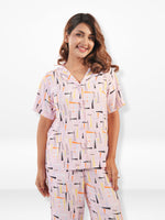 Women's All Over Printed PJ Set – 2 Piece Sleepwear Set | Soft Breathable Nightwear for Women