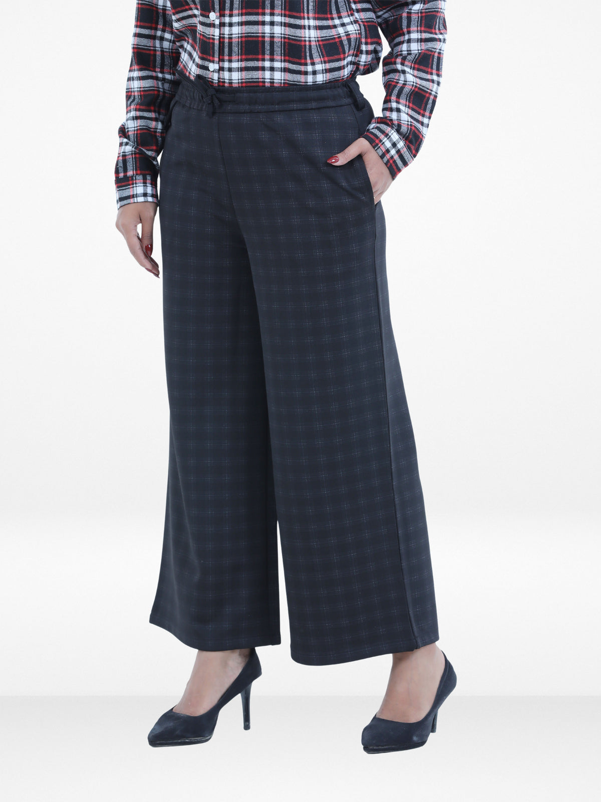 Women’s Cozy Open Leg Palazzo Sweatpants – Soft Relaxed Fit Lounge Pants with Drawstring Waist & Side Pockets |Black