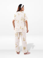 Women’s Printed Night Suit Set – Shirt & Pyjama | Soft Nightwear Dress, 2 Piece Sleepwear for Women, Comfortable Loungewear