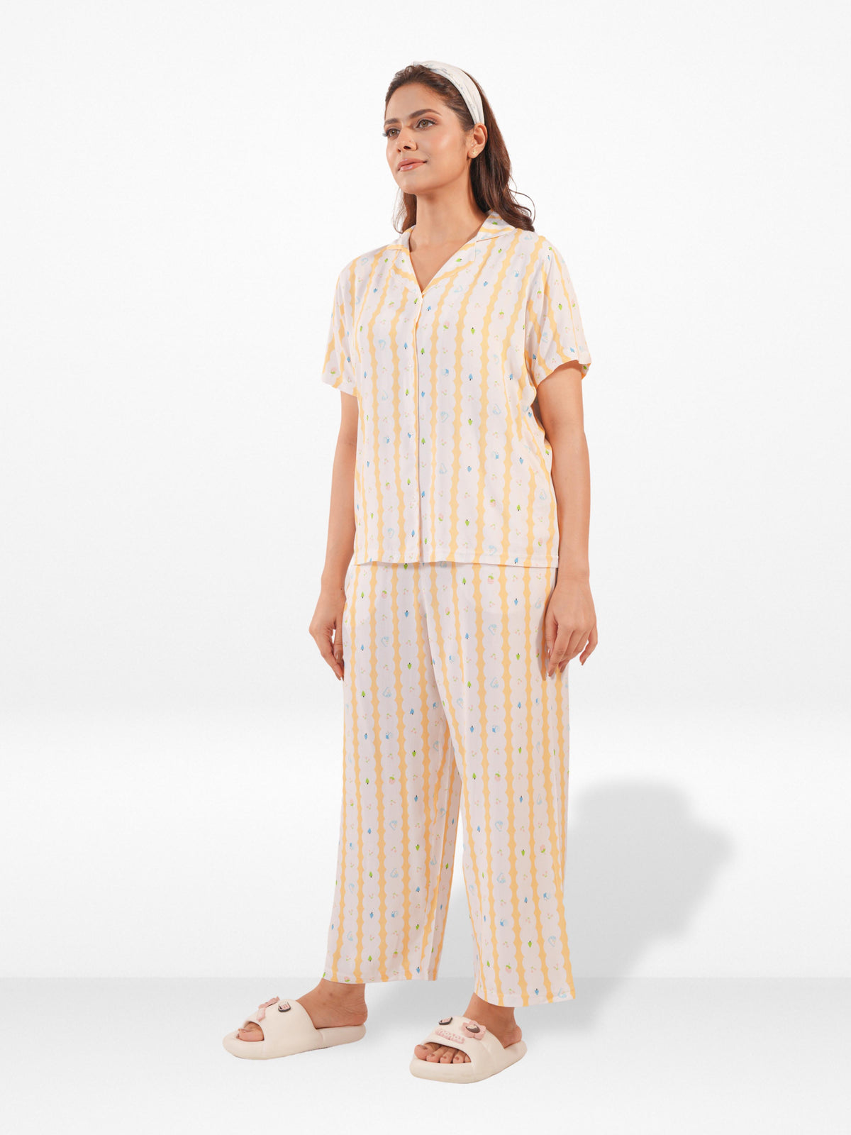 Women's All Over Printed PJ Set – 2 Piece Sleepwear Set | Soft Breathable Nightwear for Women