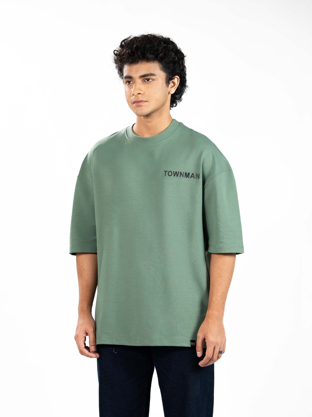 Men’s Oversized Drop Shoulder Graphic T-Shirt – Short Sleeve Crew Neck Tee | Casual Streetwear Top with Front & Back Print