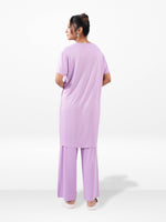 Women’s Long Tunic Top & Pant Set – 2 Piece Pajama & Loungewear Outfit for Women | Soft Comfortable Everyday Wear