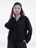 Women Button Down Hoodie – Long Sleeve Pullover Fall Winter Jacket, Casual Warm Outerwear for Everyday Wear