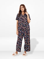 Women's All Over Printed PJ Set – 2 Piece Sleepwear Set | Soft Breathable Nightwear for Women