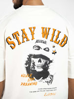 Men’s Oversized Drop Shoulder Graphic T-Shirt – Short Sleeve Crew Neck Tee | Casual Streetwear Top with Front & Back Print