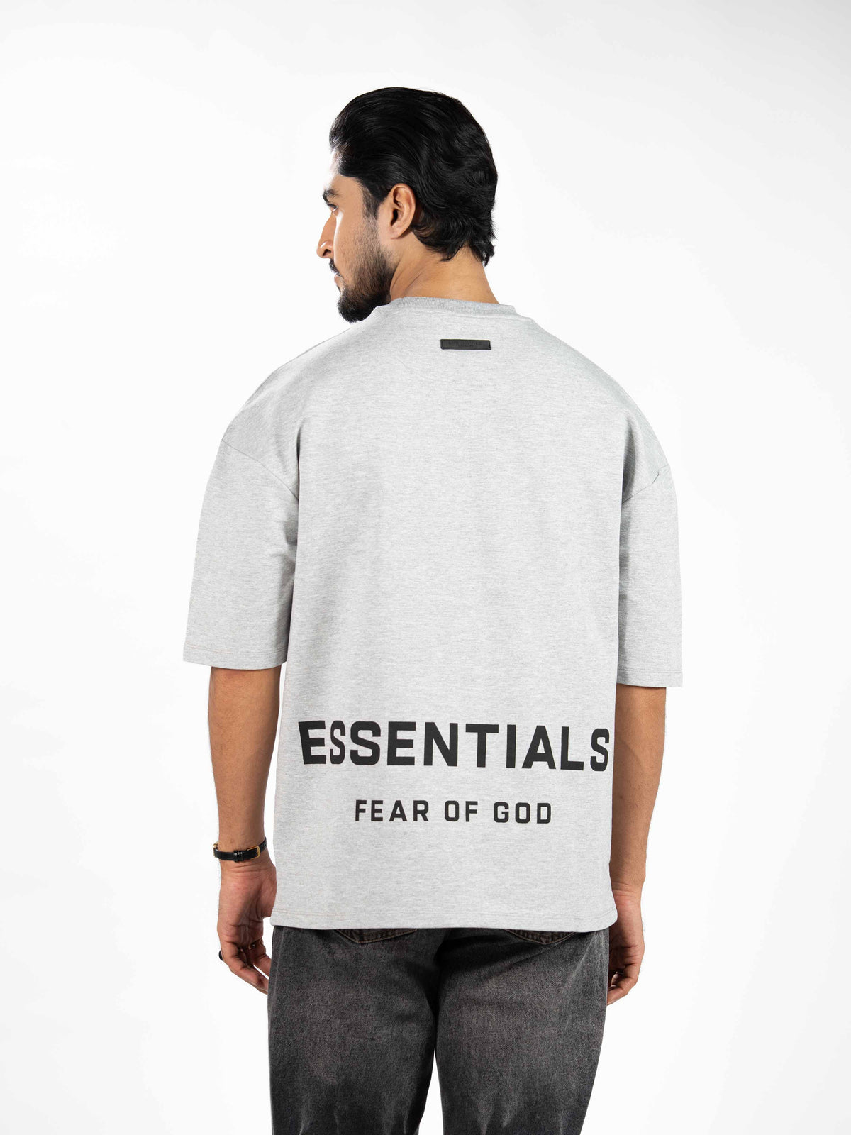 Men’s Oversized Drop Shoulder Graphic T-Shirt – Short Sleeve Crew Neck Tee | Casual Streetwear Top with Front & Back Print