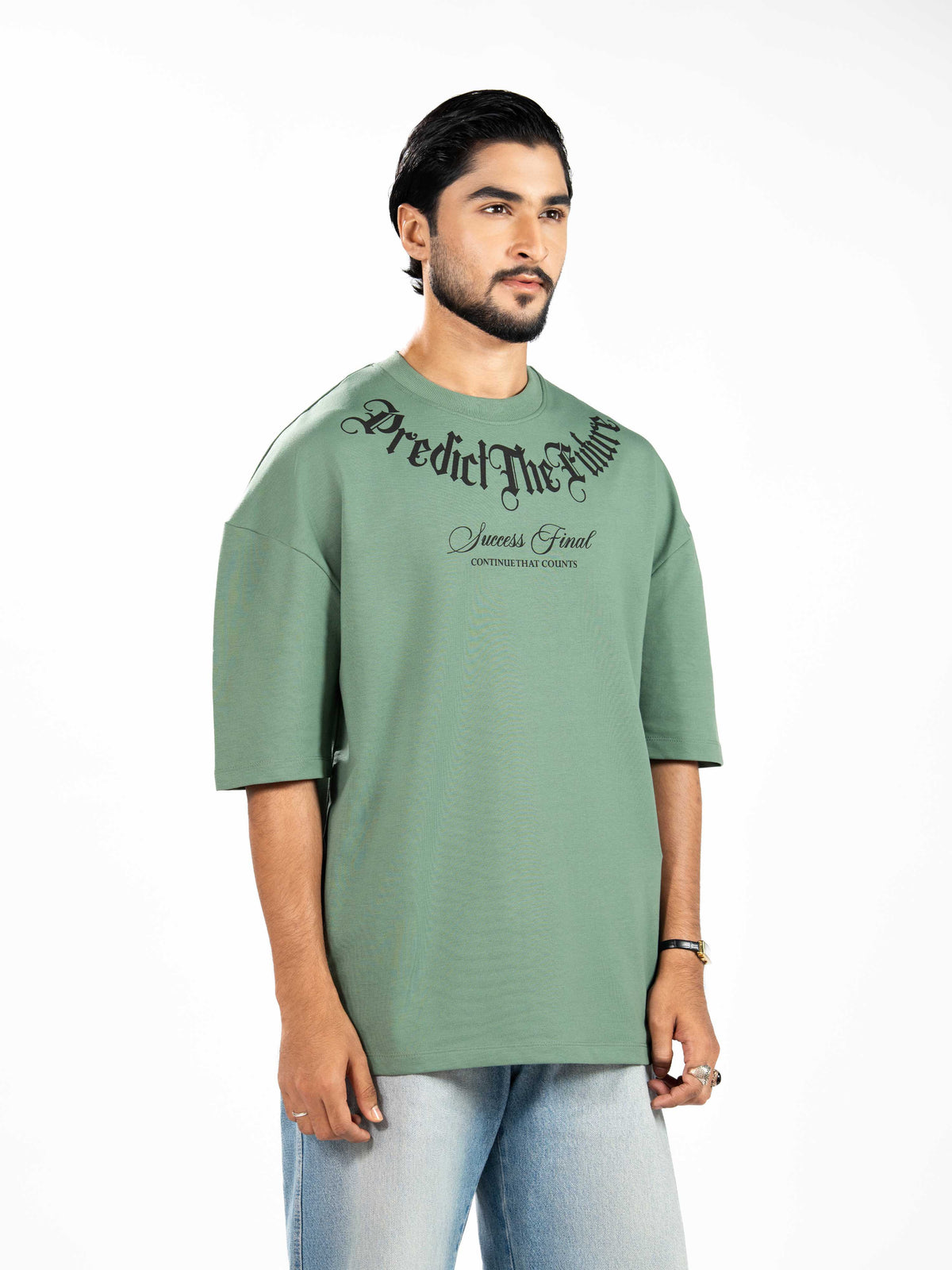 Men's Oversized Drop Shoulder Graphic T-Shirt – Front &amp; Back Printed