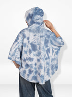Women’s Tie-Dye Hoodie – Frankie Short Sleeve Pullover Hooded | Casual Comfortable Hooded Top for Everyday Wear