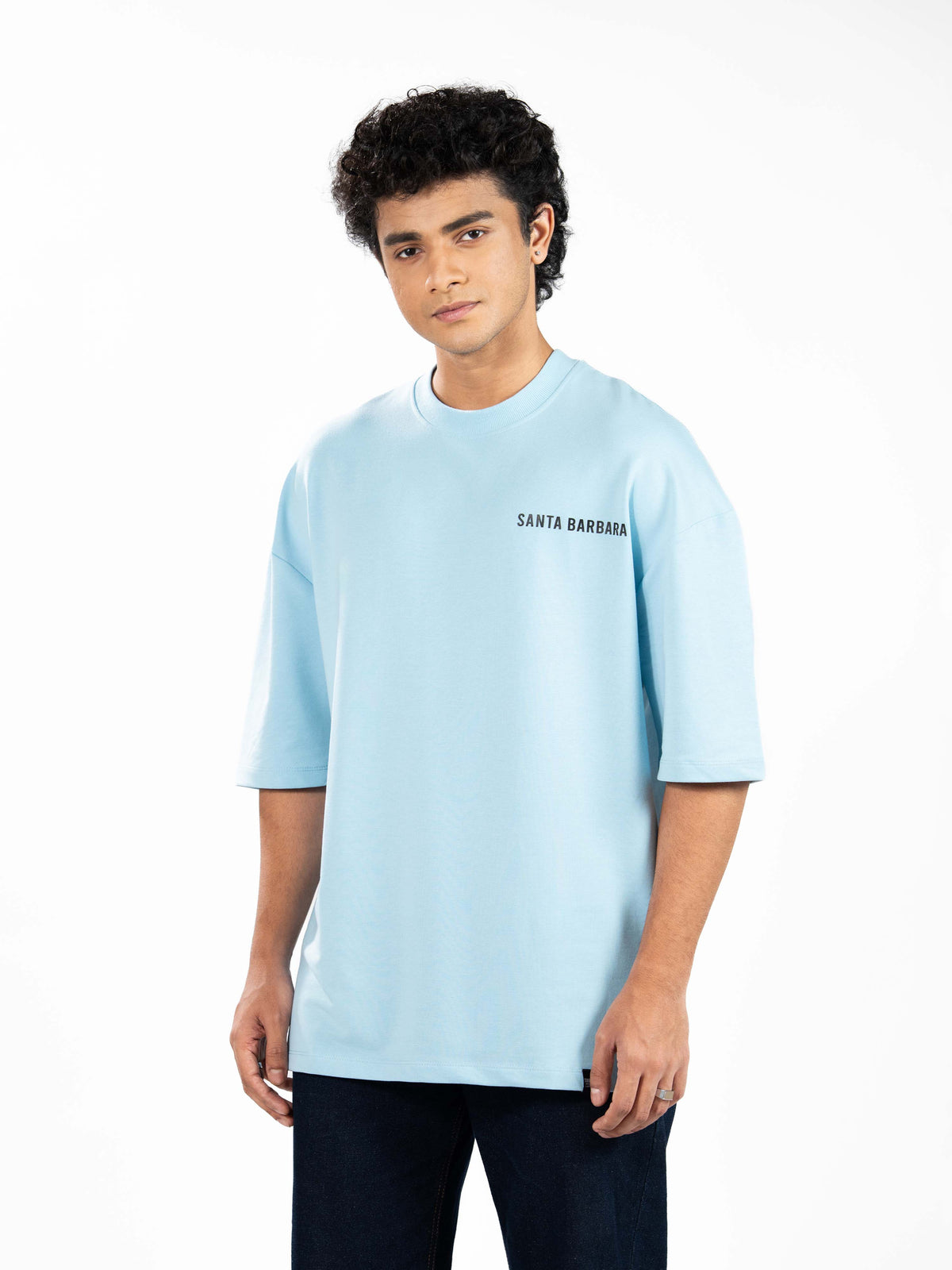 Men’s Oversized Drop Shoulder Graphic T-Shirt – Short Sleeve Crew Neck Tee | Casual Streetwear Top with Front & Back Print