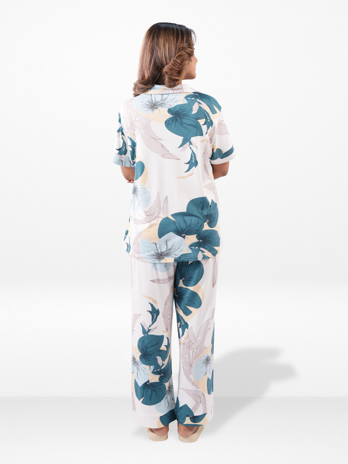 Women’s Printed Night Suit Set – Shirt & Pyjama | Soft Nightwear Dress, 2 Piece Sleepwear for Women, Comfortable Loungewear
