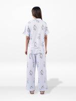 Women’s Printed Night Suit Set – Shirt & Pyjama | Soft Nightwear Dress, 2 Piece Sleepwear for Women, Comfortable Loungewear