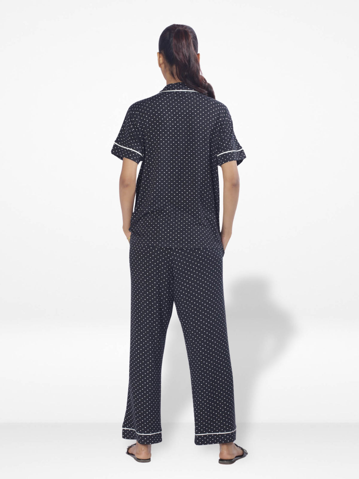 Women Printed Night Suit Set of Shirt & Pyjama, Night wear Dress