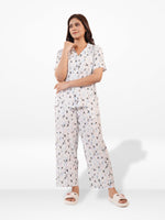 Women's All Over Printed PJ Set – 2 Piece Sleepwear Set | Soft Breathable Nightwear for Women
