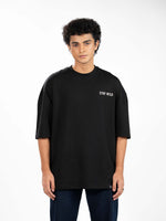 Men’s Oversized Drop Shoulder Graphic T-Shirt – Short Sleeve Crew Neck Tee | Casual Streetwear Top with Front & Back Print