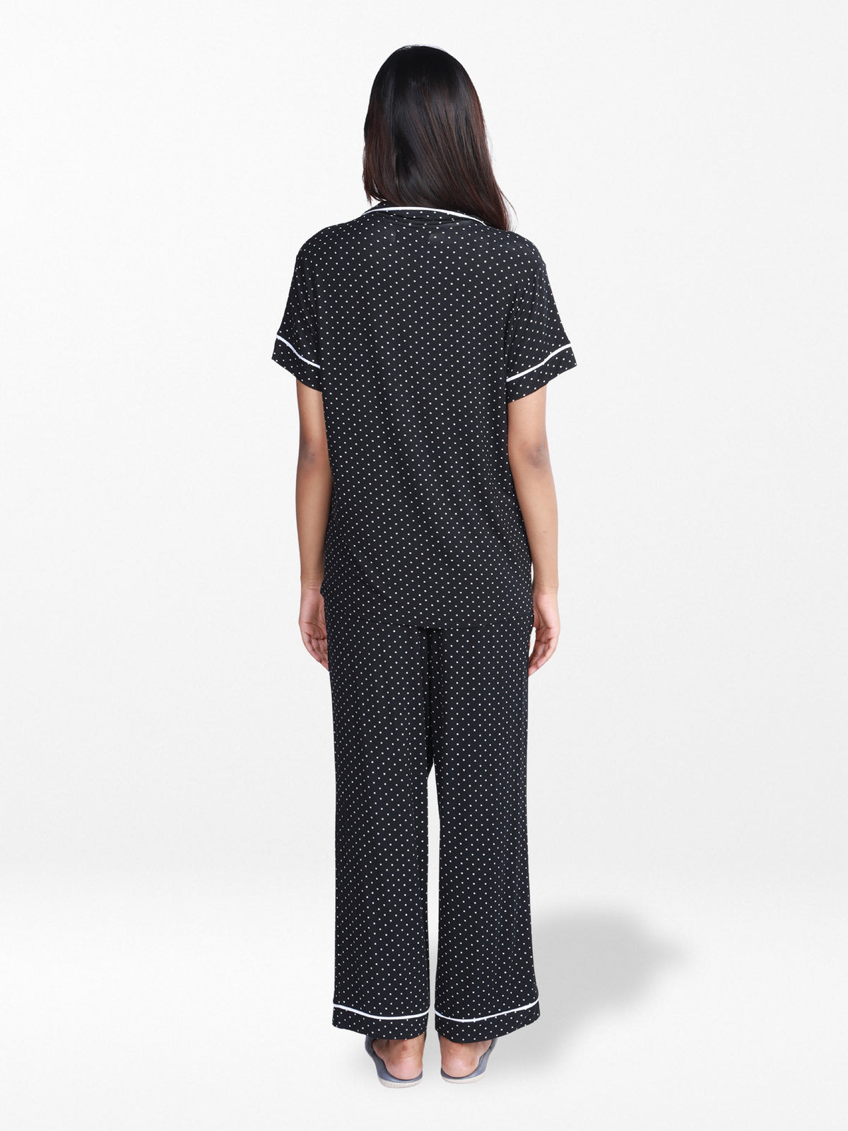 Women Printed Night Suit Set of Shirt & Pyjama, Night wear Dress
