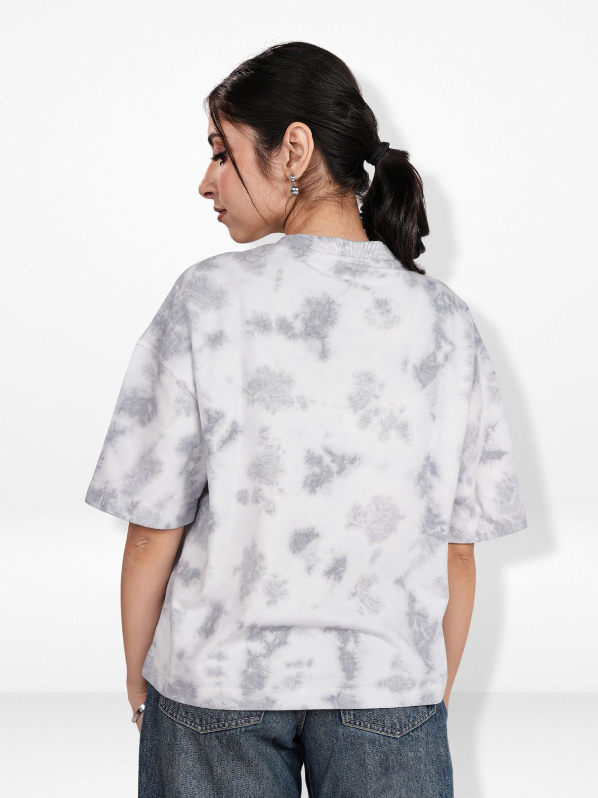 Women’s OversizedT-Shirt – Tie-Dye Graphic Print, Short Sleeve Loose Fit | Casual Comfy Tee for Women