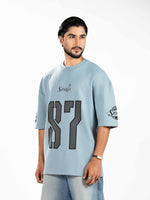 Men’s Oversized Drop Shoulder Graphic T-Shirt – Short Sleeve Crew Neck Tee | Casual Streetwear Top with Front & Back Print