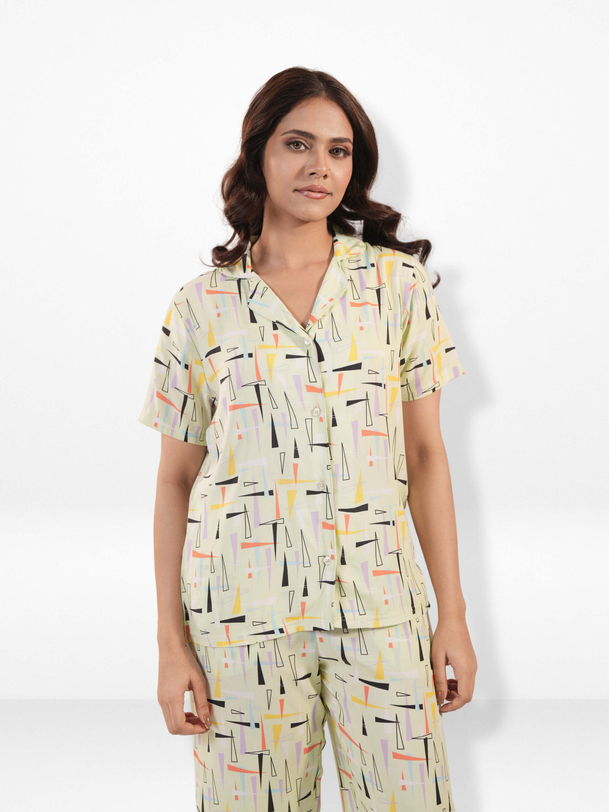 Women's All Over Printed PJ Set – 2 Piece Sleepwear Set | Soft Breathable Nightwear for Women
