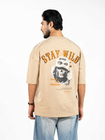Men’s Oversized Drop Shoulder Graphic T-Shirt – Short Sleeve Crew Neck Tee | Casual Streetwear Top with Front & Back Print