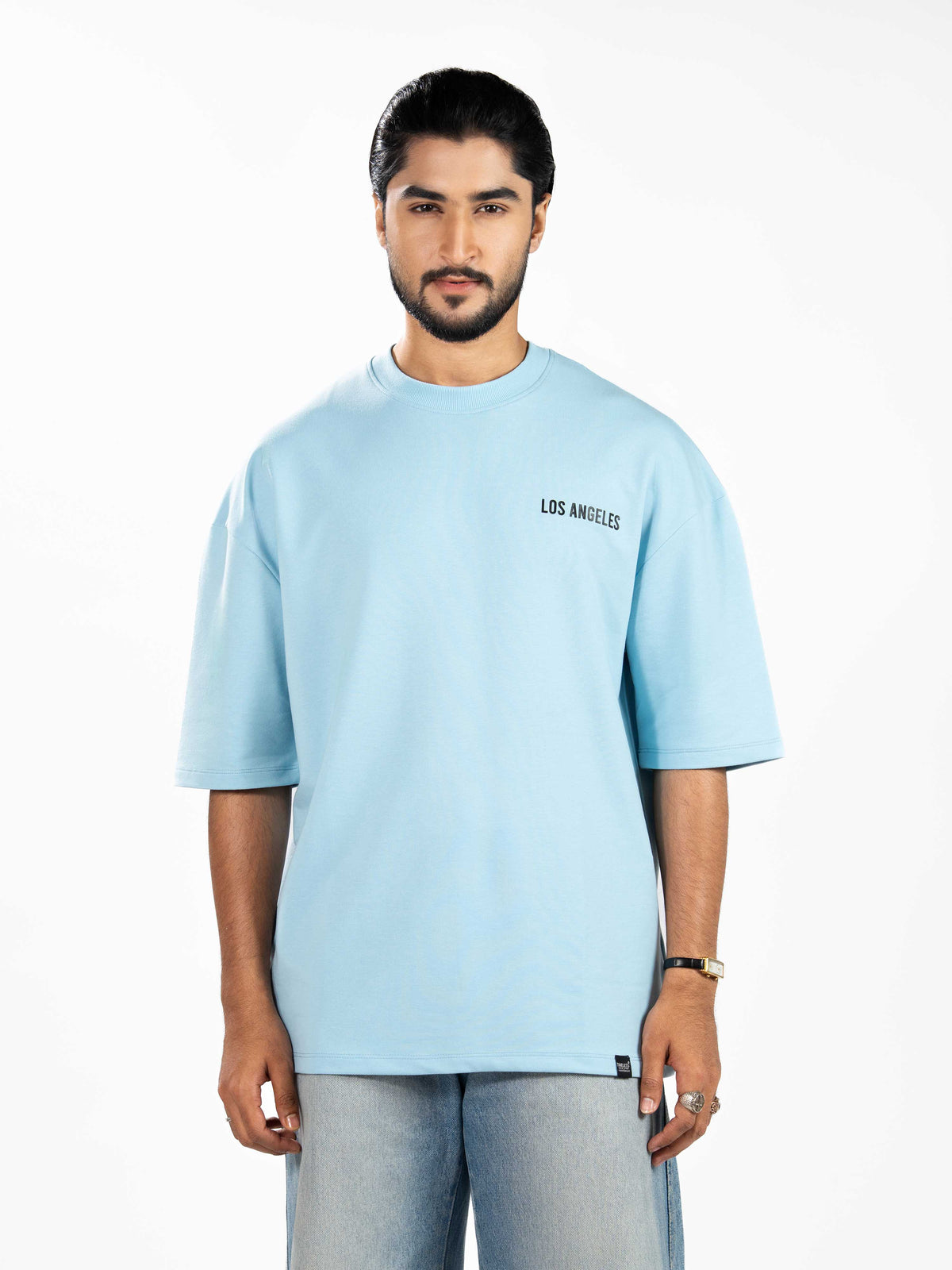 Men’s Oversized Drop Shoulder Graphic T-Shirt – Short Sleeve Crew Neck Tee | Casual Streetwear Top with Front & Back Print