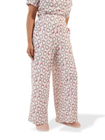 Women's Casual Pants Trendy Loose Trousers High Waist Wide Leg Cropped Palazzo with Pockets
