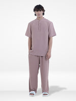 Men's Short Sleeve Shirt & Long Pant Set| Copper