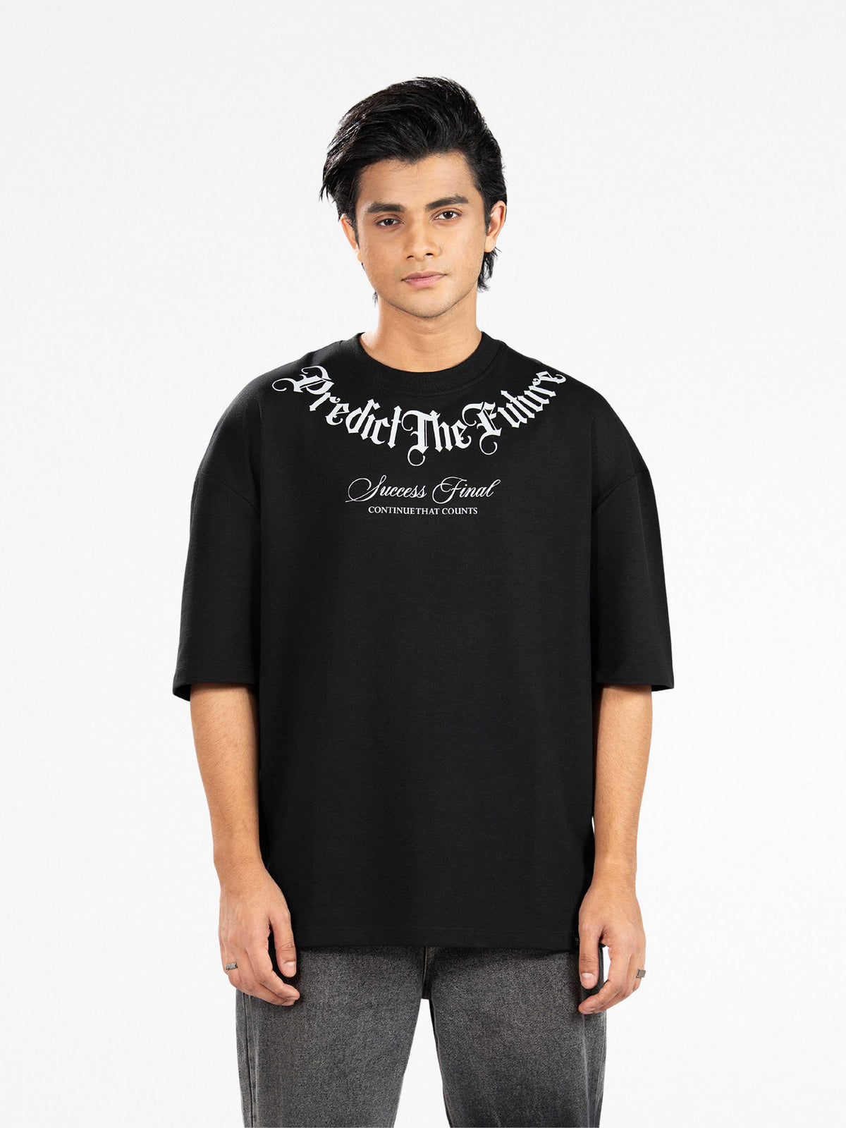 Men's Oversized Drop Shoulder Graphic T-Shirt – Front &amp; Back Printed
