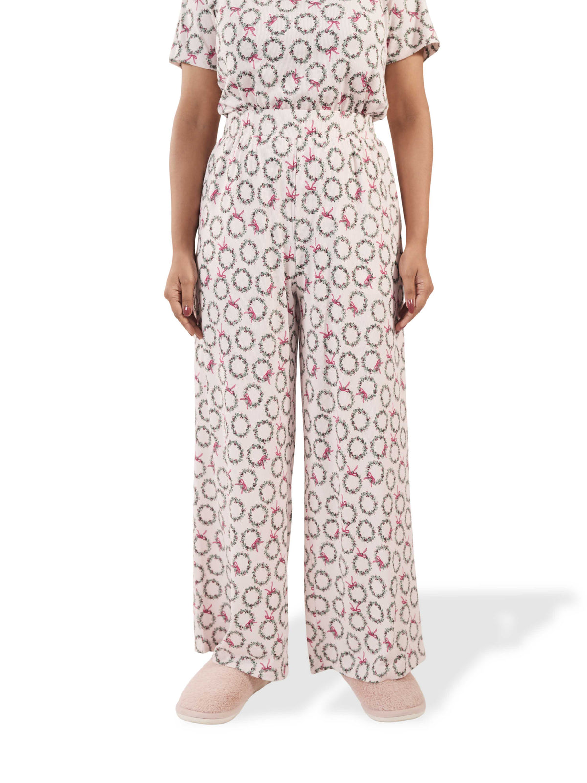 Women's Casual Pants Trendy Loose Trousers High Waist Wide Leg Cropped Palazzo with Pockets