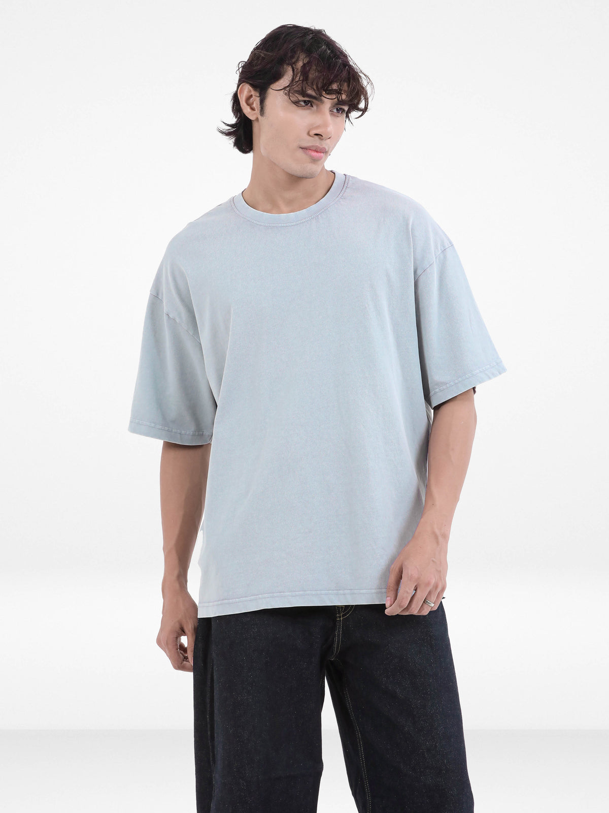 Men’s Drop Shoulder T-Shirt – Classic Solid Short Sleeve Tee, Soft Cotton Blend Comfortable Casual Wear