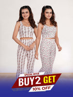 Women's Crop Top & Palazzo Set 2-Piece Outfit| Fashionable Party Wear for Women