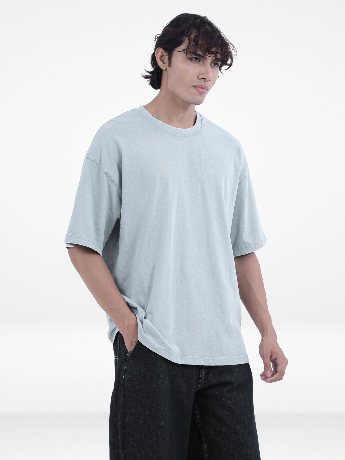 Men’s Drop Shoulder T-Shirt – Classic Solid Short Sleeve Tee, Soft Cotton Blend Comfortable Casual Wear