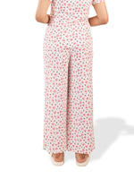 Women's Casual Pants Trendy Loose Trousers High Waist Wide Leg Cropped Palazzo with Pockets
